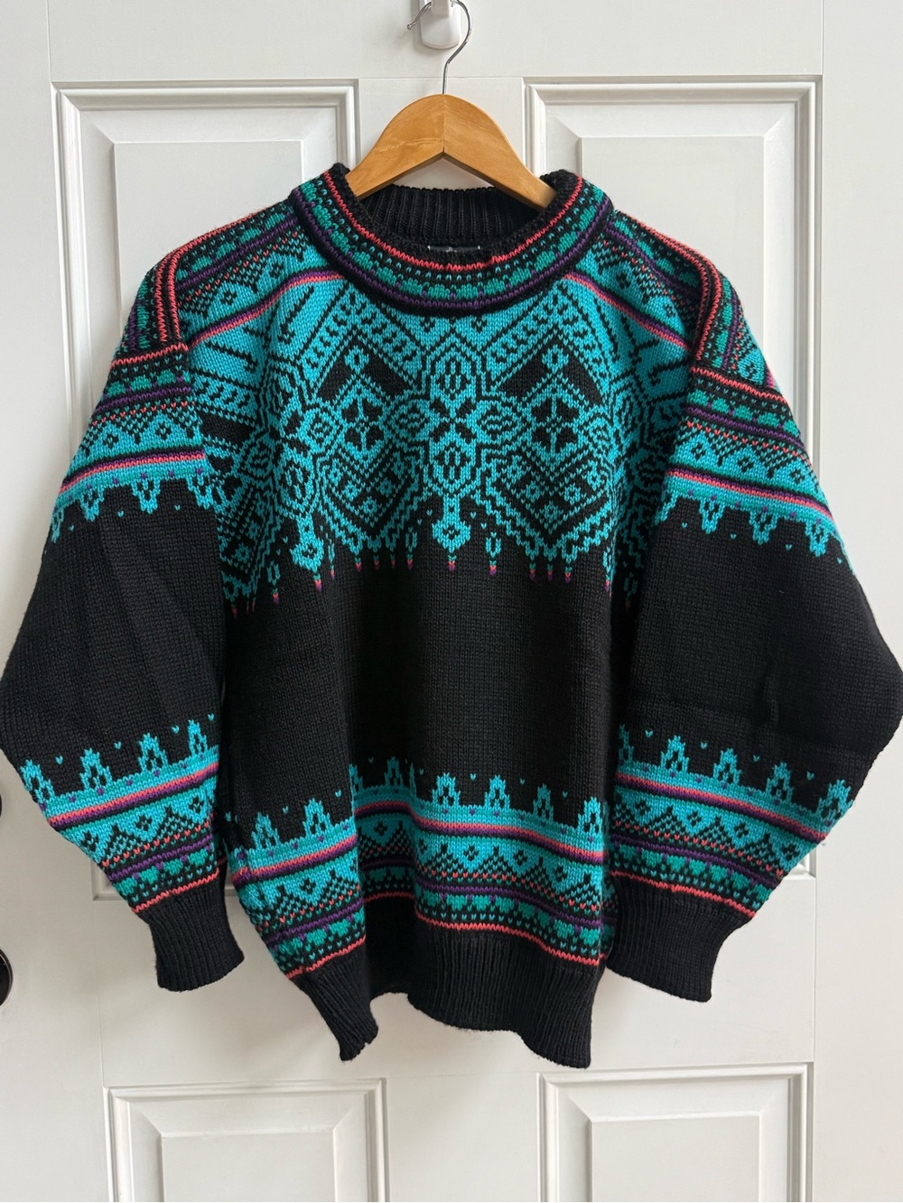 Dale of Norway Sweater Men’s Crewneck Nordic Fair Isle Pure Wool Vintage retro